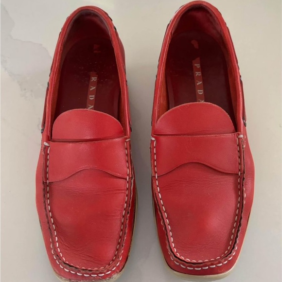 Prada Loafers-Red - Picture 1 of 3
